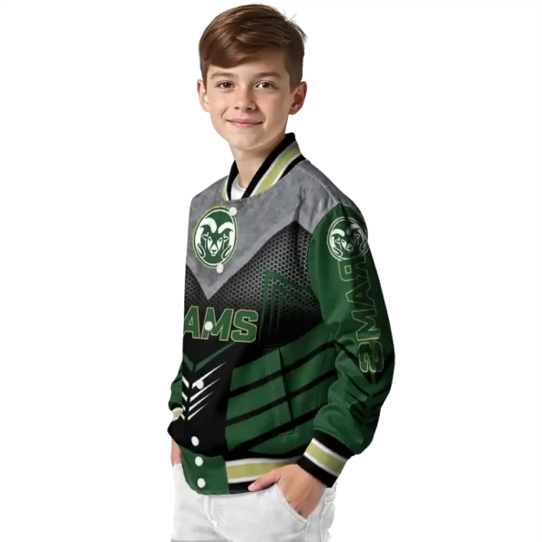 colorado state rams arrow layer green black varsity jacket trendy.webp