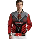 cornell big red arrow layer red black varsity jacket best selling.webp
