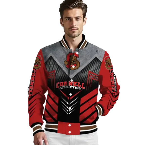 cornell big red arrow layer red black varsity jacket high quality.webp