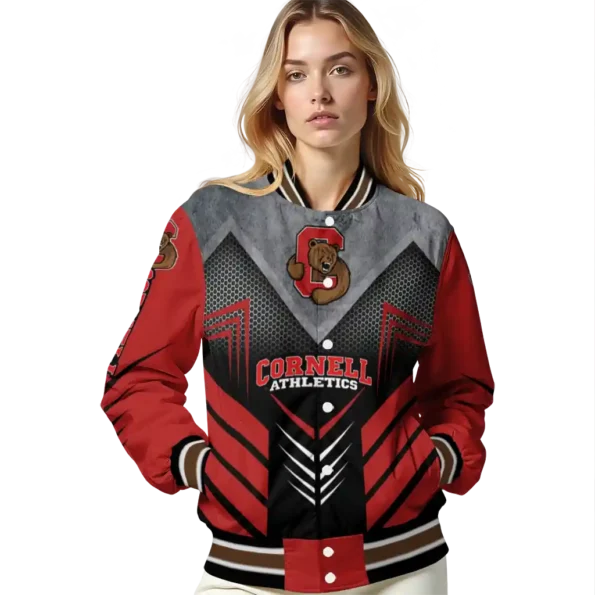 cornell big red arrow layer red black varsity jacket latest model.webp