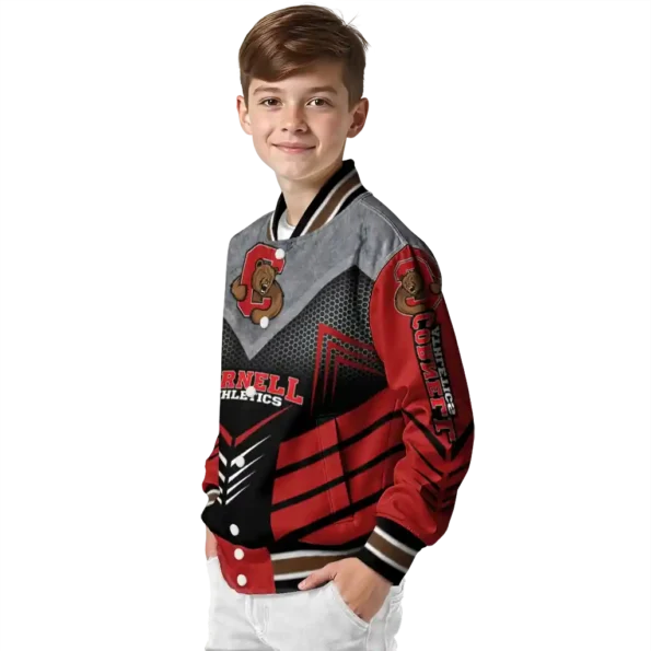 cornell big red arrow layer red black varsity jacket trendy.webp