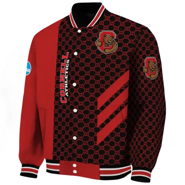 cornell big red triple side stripes red black varsity jacket best selling