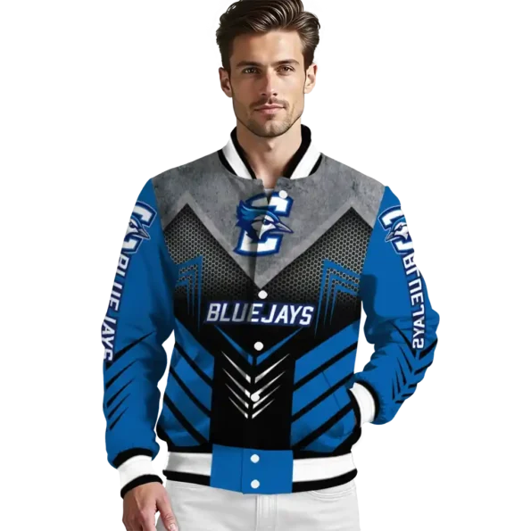 creighton bluejays arrow layer blue black varsity jacket high quality.webp