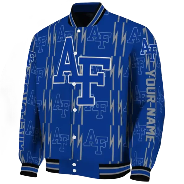 custom air force falcons bolt stripe blue varsity jacket best selling