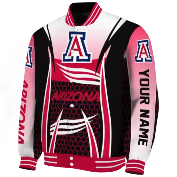 custom arizona wildcats mesh effect red black varsity jacket best selling