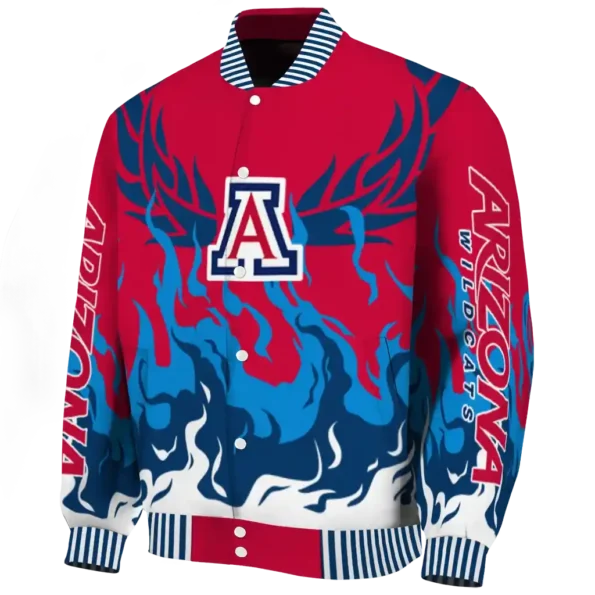 custom arizona wildcats winged blaze red white varsity jacket best selling