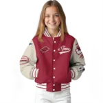 custom arkansas razorbacks wildcat pawprint red nude varsity jacket best selling.webp