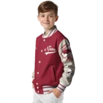 custom arkansas razorbacks wildcat pawprint red nude varsity jacket best selling.webp