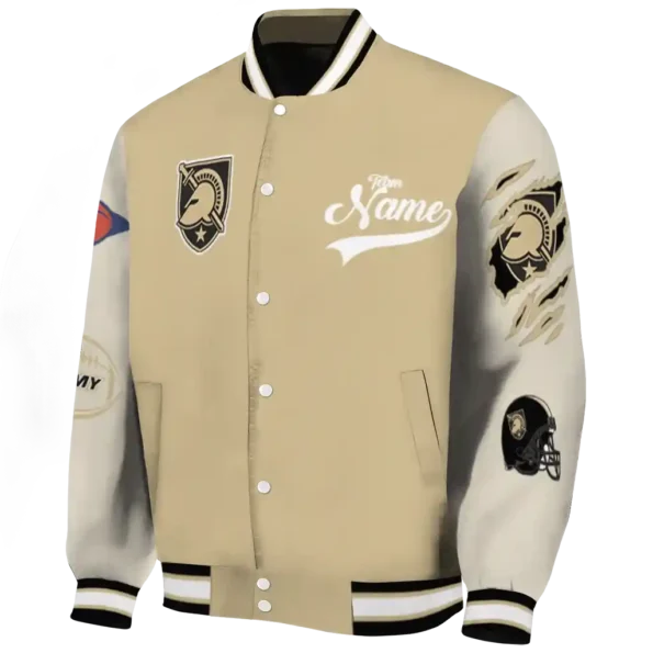 custom army black knights wildcat pawprint gold nude varsity jacket best selling.webp
