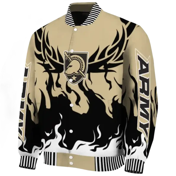 custom army black knights winged blaze gold white varsity jacket best selling