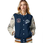 custom auburn tigers wildcat pawprint navy blue nude varsity jacket best selling.webp