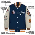 custom auburn tigers wildcat pawprint navy blue nude varsity jacket best selling.webp