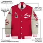 custom ball state cardinals wildcat pawprint red nude varsity jacket best selling.webp