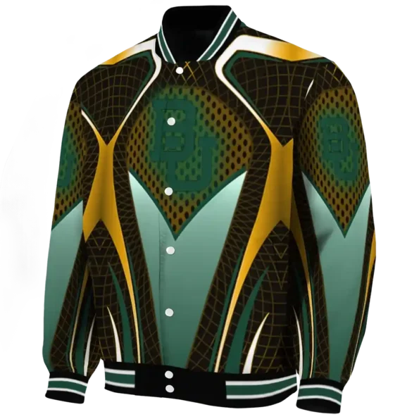 custom baylor bears mesh chest gold black varsity jacket best selling
