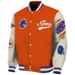 custom boise state broncos wildcat pawprint orange nude varsity jacket best selling.webp