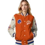 custom boise state broncos wildcat pawprint orange nude varsity jacket best selling.webp