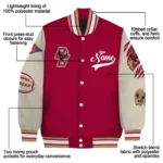 custom boston college eagles wildcat pawprint maroon nude varsity jacket best selling.webp