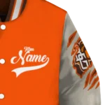 custom bowling green falcons wildcat pawprint orange nude varsity jacket best selling.webp