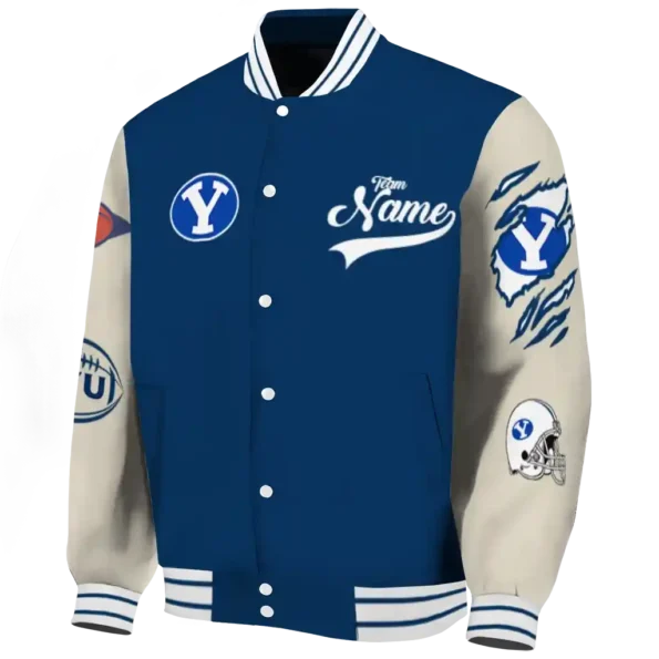 custom byu cougars wildcat pawprint blue nude varsity jacket best selling.webp