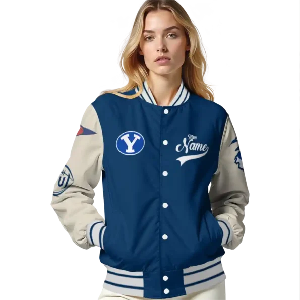 custom byu cougars wildcat pawprint blue nude varsity jacket latest model.webp