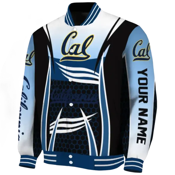 custom california golden bears mesh effect blue black varsity jacket best selling