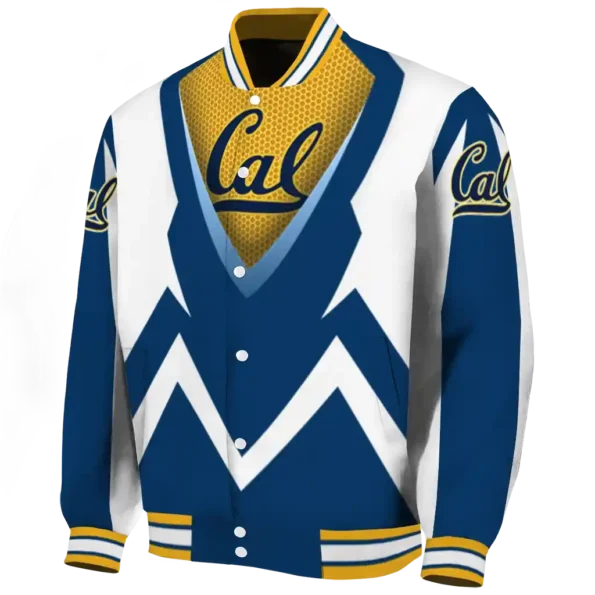 custom california golden bears v stripes blue white varsity jacket best selling