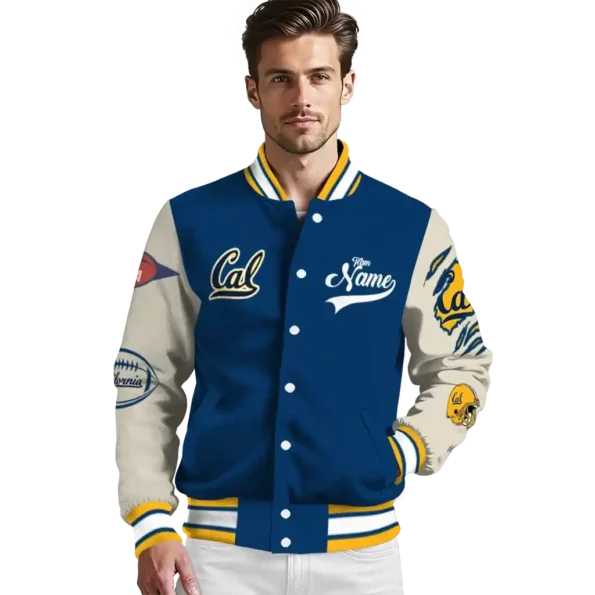 custom california golden bears wildcat pawprint blue nude varsity jacket high quality.webp