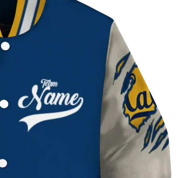 custom california golden bears wildcat pawprint blue nude varsity jacket premium grade.webp