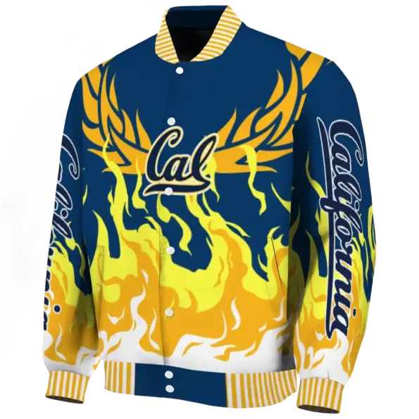custom california golden bears winged blaze blue white varsity jacket best selling