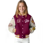 custom central michigan chippewas wildcat pawprint maroon nude varsity jacket best selling.webp
