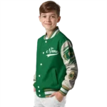 custom charlotte 49ers wildcat pawprint green nude varsity jacket best selling.webp