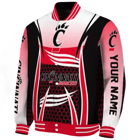 custom cincinnati bearcats mesh effect red black varsity jacket best selling