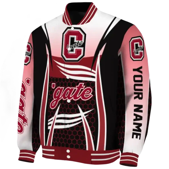 custom colgate raiders mesh effect maroon black varsity jacket best selling