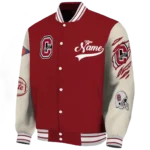 custom colgate raiders wildcat pawprint maroon nude varsity jacket best selling.webp