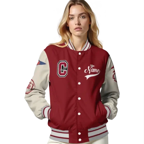 custom colgate raiders wildcat pawprint maroon nude varsity jacket latest model.webp