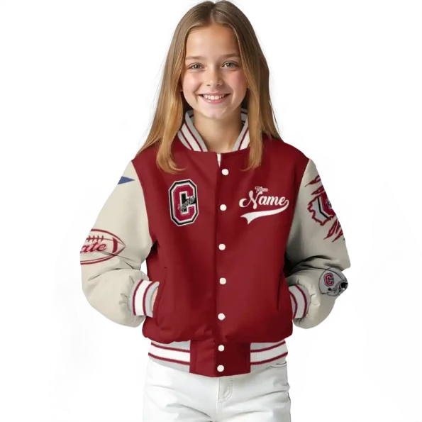 custom colgate raiders wildcat pawprint maroon nude varsity jacket top rated.webp