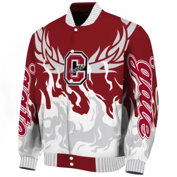 custom colgate raiders winged blaze maroon white varsity jacket best selling