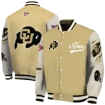 custom colorado buffaloes wildcat pawprint gold nude varsity jacket best selling.webp