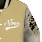 custom colorado buffaloes wildcat pawprint gold nude varsity jacket best selling.webp