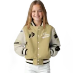 custom colorado buffaloes wildcat pawprint gold nude varsity jacket best selling.webp