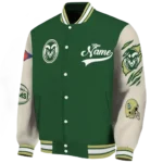 custom colorado state rams wildcat pawprint green nude varsity jacket best selling.webp