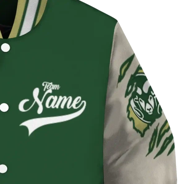custom colorado state rams wildcat pawprint green nude varsity jacket premium grade.webp