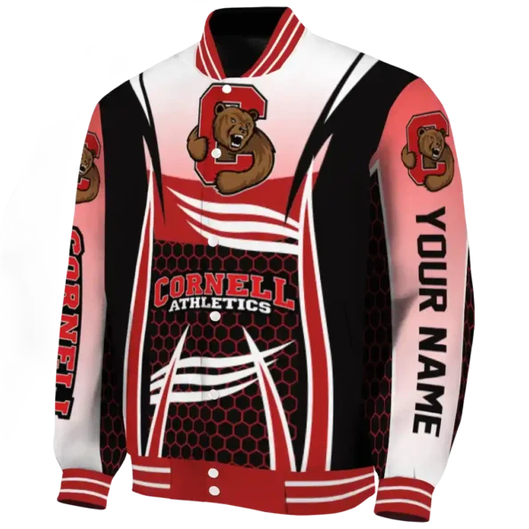 custom cornell big red mesh effect red black varsity jacket best selling