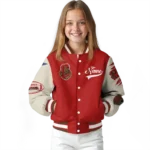 custom cornell big red wildcat pawprint red nude varsity jacket best selling.webp