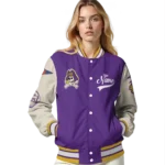 custom east carolina pirates wildcat pawprint purple nude varsity jacket best selling.webp