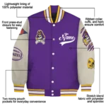 custom east carolina pirates wildcat pawprint purple nude varsity jacket best selling.webp