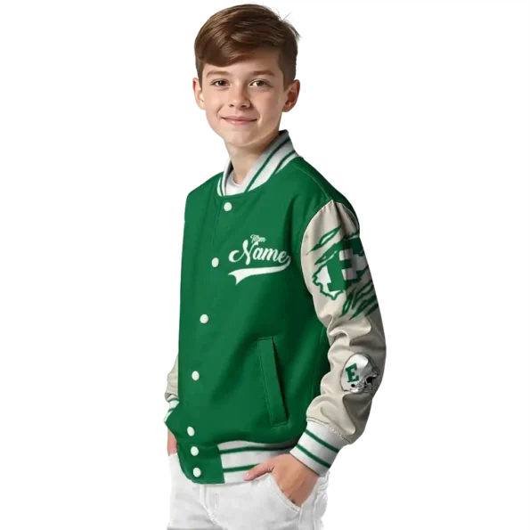 custom eastern michigan eagles wildcat pawprint green nude varsity jacket trendy.webp