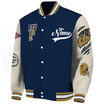 custom fiu panthers wildcat pawprint blue nude varsity jacket best selling.webp