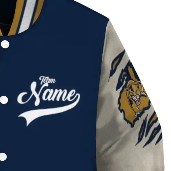 custom fiu panthers wildcat pawprint blue nude varsity jacket premium grade.webp
