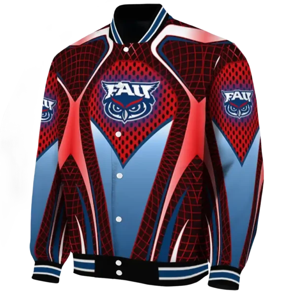 custom florida atlantic owls mesh chest red black varsity jacket best selling